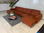 GRATIS LEVERING Z.G.A.N U-bank Cognac 365x150x150 GEREINIGD, Huis en Inrichting, Banken | Bankstellen, Stof, Hoekbank, 300 cm of meer