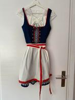 Leuke Dirndl Jurk - Maat XS, Kleding | Dames, Jurken, Blauw, Ophalen of Verzenden, Zo goed als nieuw, Knielengte