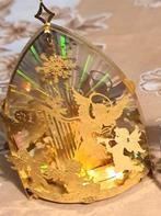 TK KERST ORNAMENT GOUD VERGULDE FILIGRAIN ENGELEN, HARP EN, Diversen, Kerst, Ophalen of Verzenden, Zo goed als nieuw
