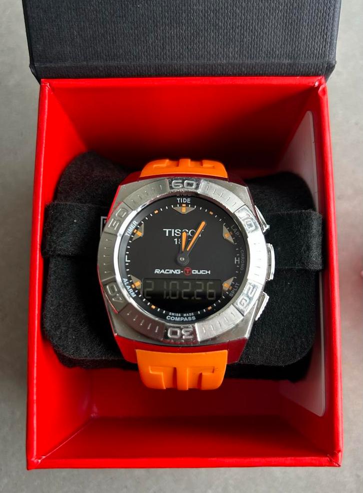 Tissot T-Touch Racing Horloge - Nieuwe Batterij & Service, Sieraden, Tassen en Uiterlijk, Horloges | Heren, Gebruikt, Polshorloge