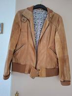 Echt lederen okerkleurige jack.mt L, Ophalen of Verzenden, Zo goed als nieuw, Zwart