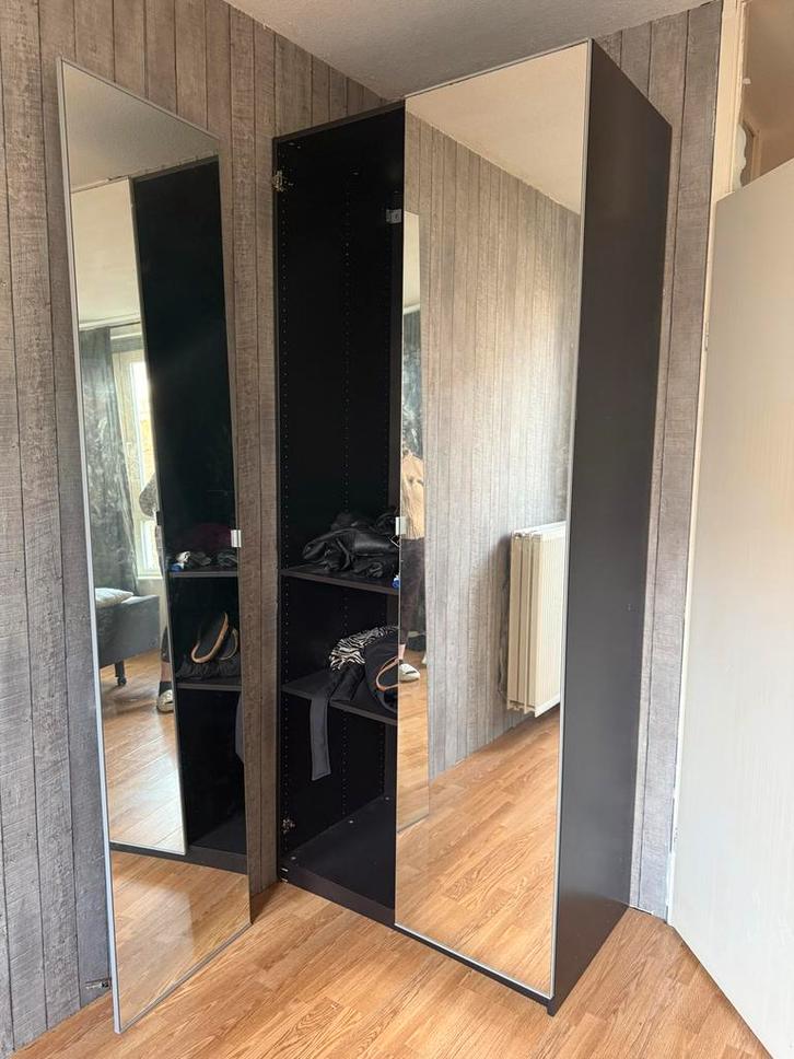 Ikea Pax kledingkast met spiegeldeuren, Huis en Inrichting, Kasten | Kledingkasten, Zo goed als nieuw, 200 cm of meer, 100 tot 150 cm