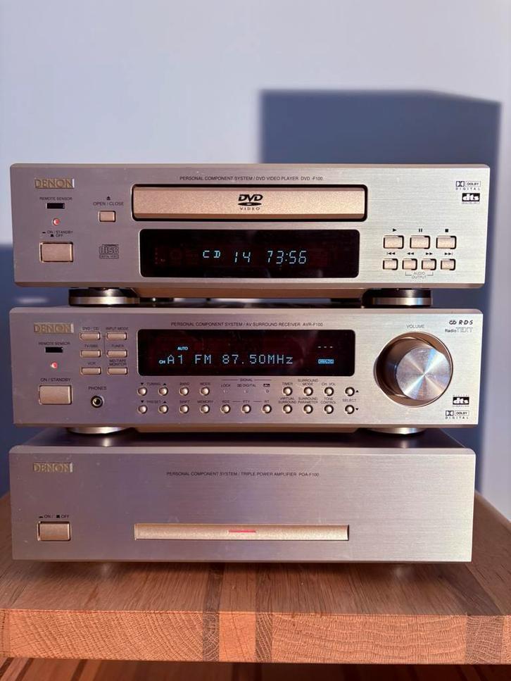 Denon surround stereoset AVR-F100, Audio, Tv en Foto, Stereo-sets, Gebruikt, Speakers, Denon, Ophalen