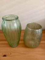 2 Mooie Glazen Vazen, Ophalen, Overige kleuren, Minder dan 50 cm, Glas