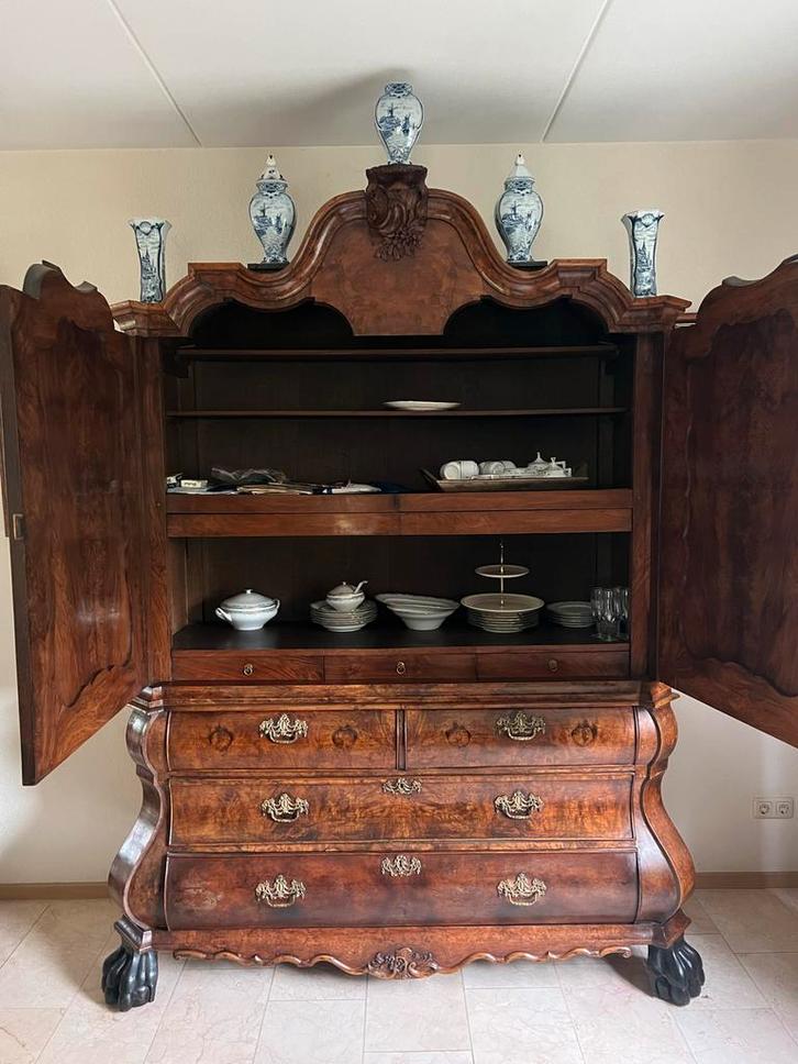Hollands Kabinet Walnoten Fineer - 18e eeuw, Antiek en Kunst, Antiek | Meubels | Kasten, Ophalen