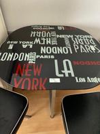 Tafel met 4 unieke stoelen, Huis en Inrichting, Stoelen, Ophalen, Gebruikt