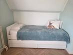 Ikea Slakt Bed 90x200 + 2 Matrassen (nieuwprijs €430), Ophalen, 90 cm, Eenpersoons, Wit