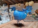 Metalen blauw haan, Ophalen, Gebruikt, Metaal, Dierenbeeld