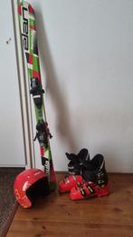 Kinder ski’s + helm + skischoenen – complete set, Gebruikt, 100 tot 140 cm, Skiën, Ski's