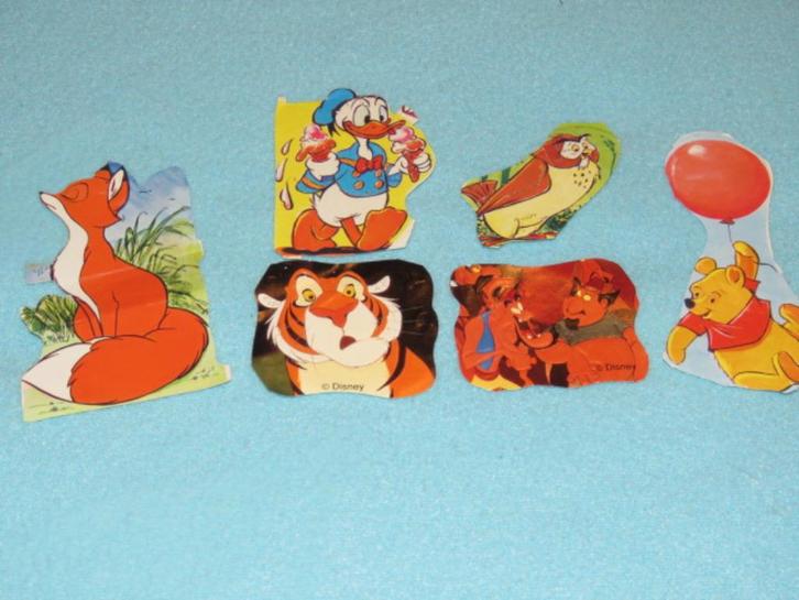 6 oude vintage poesieplaatjes Disney figuren, Verzamelen, Poesieplaatjes, Ophalen of Verzenden