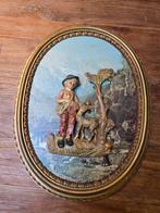 Mooi 3D Schilderij, Vintage. Jongen met Ree, Ophalen of Verzenden