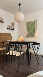 Gewoven eetkamerstoelen 6x, Ophalen, 200 cm of meer, Zo goed als nieuw, Vijf personen of meer