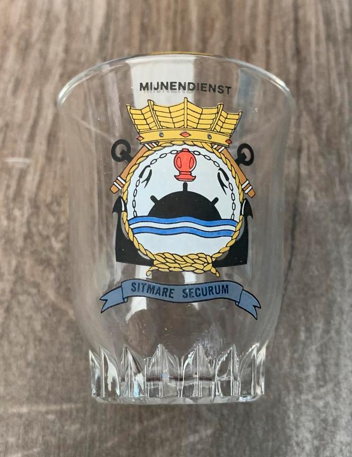 MijnenDienst BorrelGlas, Verzamelen, Militaria | Algemeen, Ophalen of Verzenden
