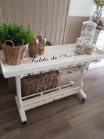Riviera maison table de serveur  wit, Huis en Inrichting, Tafels | Sidetables, Ophalen, 100 tot 150 cm, Zo goed als nieuw, 25 tot 50 cm