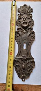 Deurbeslag antiek Victoriaans lange deur plaat, Doe-het-zelf en Verbouw, Ophalen of Verzenden, Koper of Messing, Klink of Kruk