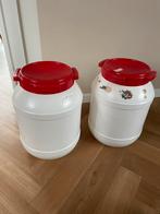 Curtec tonnen, 2 stuks, Huis en Inrichting, Emmers, Ophalen, Gebruikt, Kunststof, Met deksel