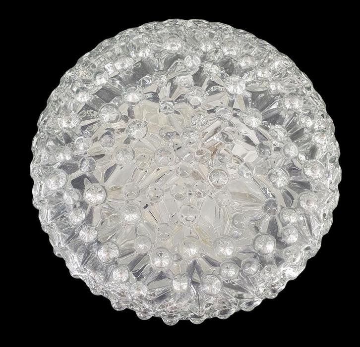 2245 glashütte limburg plafonnière dik glas vintage swiet, Huis en Inrichting, Lampen | Plafondlampen, Zo goed als nieuw, Glas