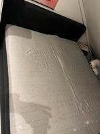 Boxspring 180x200 met hoofdbord en topper, Ophalen, Gebruikt, Zwart, Tweepersoons
