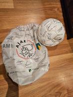 Voetbal met tas Ajax met handtekeningen., Bal, Ophalen of Verzenden, Zo goed als nieuw