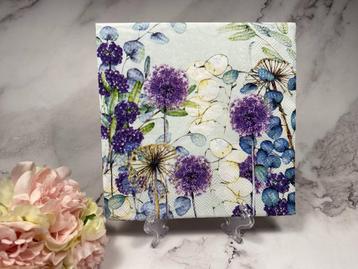 Ambiente knutsel servet Lunaria paarse bloemen decoupage 006 beschikbaar voor biedingen