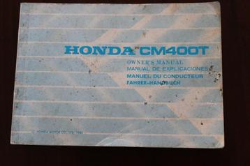 Honda CM400T 1980 motorcycle owner's manual CM 400 T beschikbaar voor biedingen