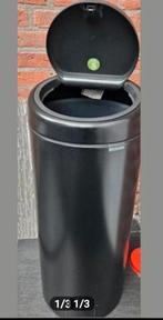 Brabantia 30 liter prullenbak zwart, Ophalen of Verzenden, Gebruikt, Metaal, 50 tot 75 cm