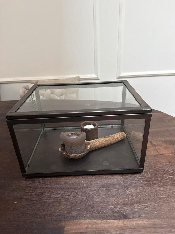 Industrieel Vitrinekastje / Decoratiekastje, Huis en Inrichting, Woonaccessoires | Overige, Zo goed als nieuw, Ophalen