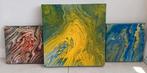 3 abstracte schilderijen-kunst, Ophalen of Verzenden