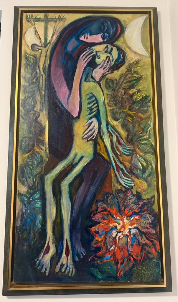 Mooie schilderij Gesigneerd Willem Claassen Vuurbloem, Antiek en Kunst, Kunst | Schilderijen | Abstract, Ophalen