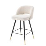 Eichholtz Counter kruk Cliff Bouclé crème - Showroommodel, Huis en Inrichting, Barkrukken, Gebruikt, Verzenden, 60 tot 90 cm, Met voetsteun