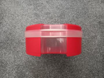 Tupperware venster koektrommel rood beschikbaar voor biedingen