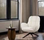 Fauteuil Elvis swivel armchair 360 Monet Pearl NIEUW!!!, Ophalen, Nieuw, 75 tot 100 cm, Stof