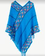 Poncho Sjaal Nelly Blauw, Verzenden, Nieuw, Sjaal