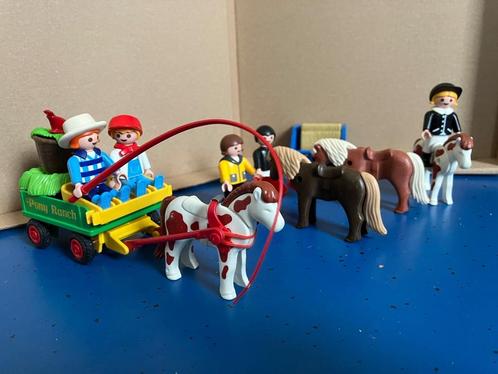 Ponyranch setje met ponywagen, Kinderen en Baby's, Speelgoed | Playmobil, Gebruikt, Los playmobil, Ophalen