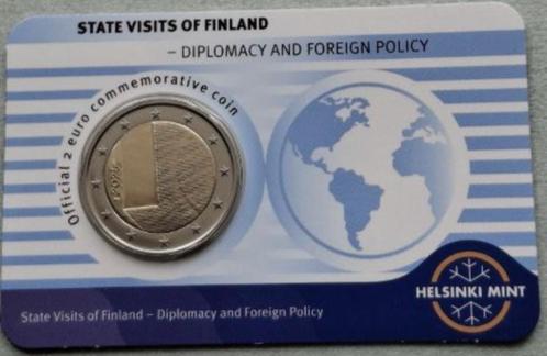 Finland 2 euro 2025 BU - Staatsbezoeken - in coincard Engels, Postzegels en Munten, Munten | Europa | Euromunten, 2 euro, Finland