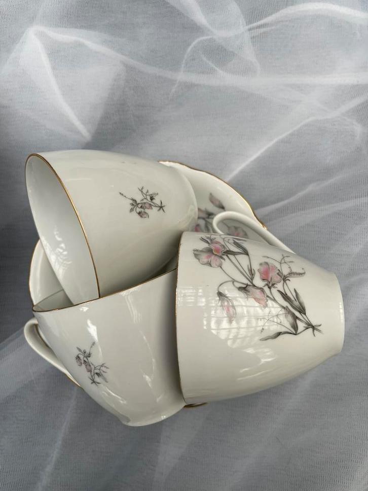 Oud servies met bloemen, Antiek en Kunst, Antiek | Servies compleet, Ophalen
