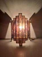 Glas in lood wandlampje - Art Deco stijl, Huis en Inrichting, Lampen | Wandlampen, Ophalen of Verzenden, Gebruikt, Glas, Art Deco