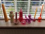 Kaarsen, kandelaars en andere funky decoratie, Ophalen, Kunststof, Zo goed als nieuw, Rood