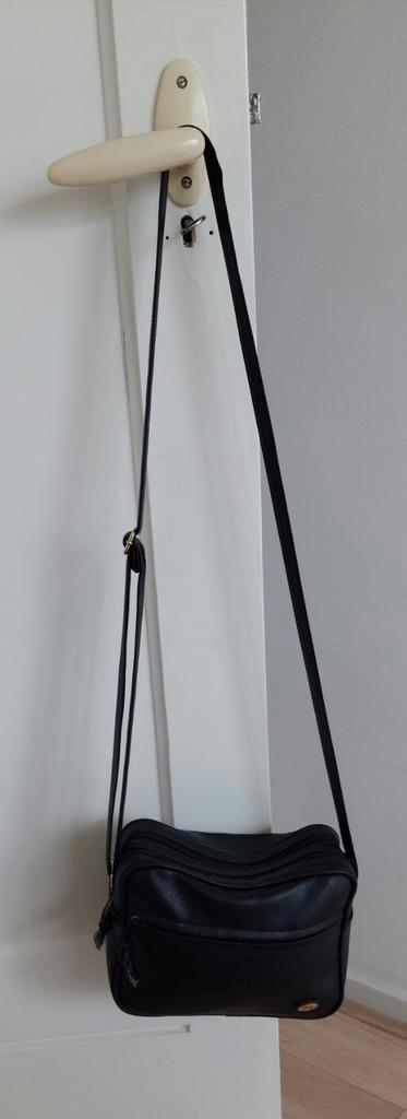Zwarte leren tas. Super soepel leer. Kadotip, Sieraden, Tassen en Uiterlijk, Tassen | Schoudertassen, Zo goed als nieuw, Zwart