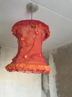 Roze oranje stoffen hanglamp met bloemen, Huis en Inrichting, Lampen | Hanglampen, Ophalen, Zo goed als nieuw, Stof, Minder dan 50 cm