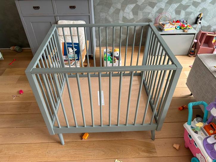 Babybox zeegroen Babypark Europe Baby Evy Box Mat Zeegroen, Kinderen en Baby's, Boxen, Gebruikt, Rechthoekig, In hoogte verstelbaar