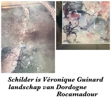 2 Schilderijtjes Veronique Guinard - Dordogne Rocamadour beschikbaar voor biedingen