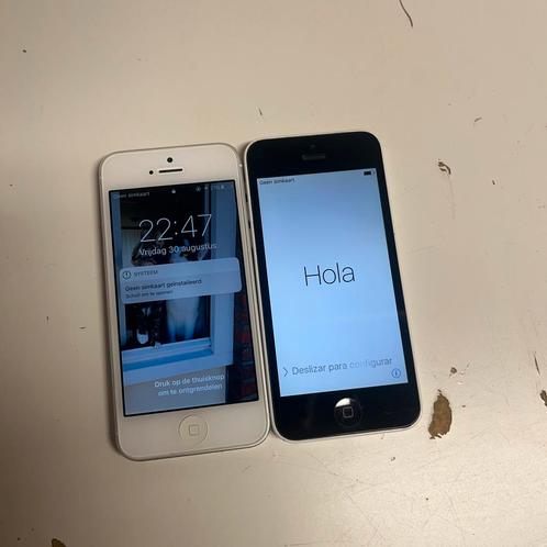 iPhone 5 + iPhone 5C Werkend, Telecommunicatie, Mobiele telefoons | Apple iPhone, Gebruikt, 16 GB, Zonder abonnement, Zonder simlock