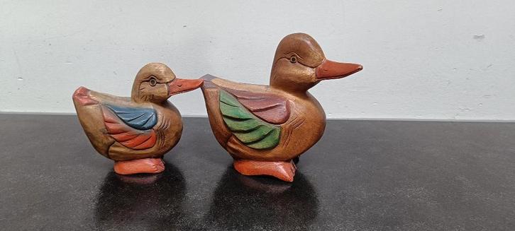 2 houten eenden, Antiek en Kunst, Curiosa en Brocante, Ophalen of Verzenden