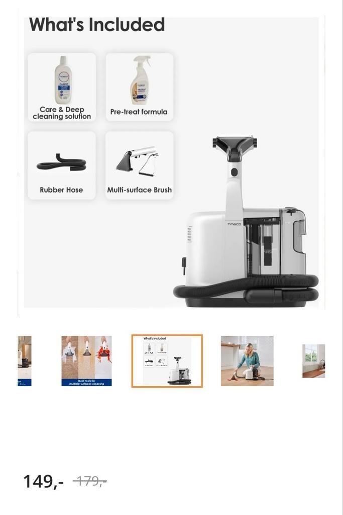 Tineco iCarpet Spot, Doe-het-zelf en Verbouw, Reinigingsmachines, Zo goed als nieuw, Ophalen