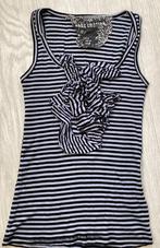 Zwart-grijs gestreepte top van de ZARA maat M, Kleding | Dames, Maat 38/40 (M), Ophalen of Verzenden, Zo goed als nieuw, Zonder mouw