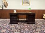 Klassiek Engels Chesterfield Bureau Partnerdesk, Ophalen