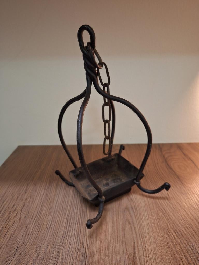 Antiek mijnwerkers zeepbakje/ kledinghanger., Antiek en Kunst, Ophalen of Verzenden