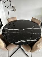 100% echt marmeren ronde eettafel 140 cm, Ophalen, Zo goed als nieuw, Rechthoekig, 100 tot 150 cm