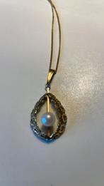 Vintage double ketting met hanger, Ophalen of Verzenden, Overige materialen, Ketting